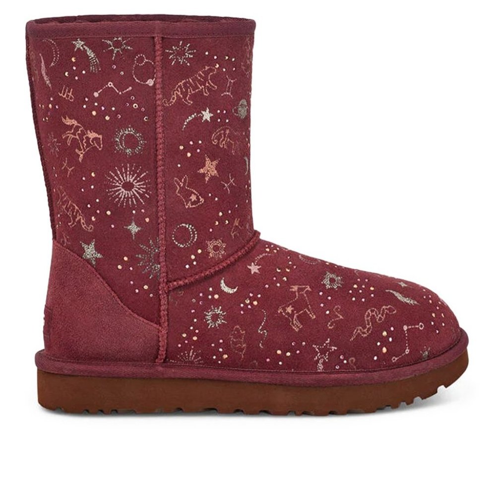 UGG Wild Grape Classic Zodiac Short Suede Boot NEW in Box - Picture 2 of 12